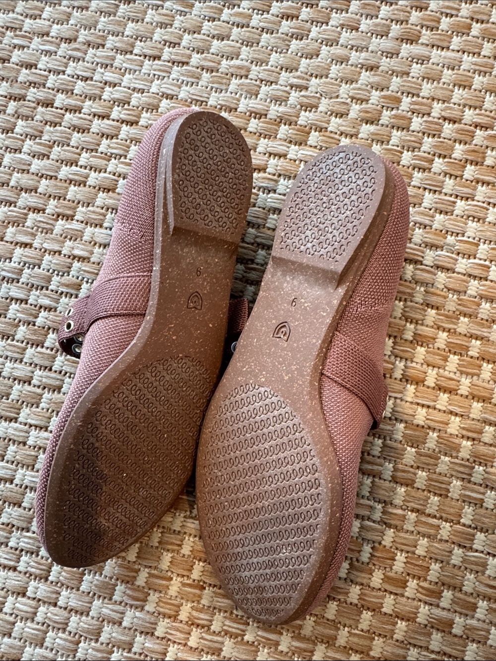 Rothy's Rose Pink Mary Jane Flats with Gold Buckle - Picture 3 of 4